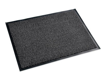 Måtte polyprop grå/sort 80x120cm